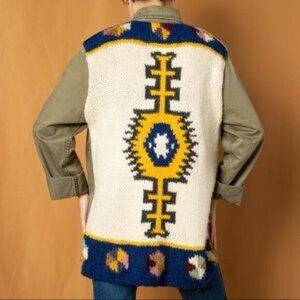 Anthropologie x Daughters of the Liberation Aztec Sweater Back Utility Jacket S